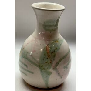 Studio Rare Earth Pottery Handmade Drip Glazed 7’’ Pot Vase Stuart Florida